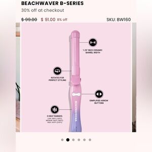 Beachwaver B-Series Pink Hair Curler